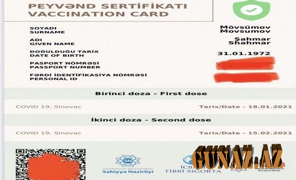 Əks göstəriş sertfikatı ilə bağlı xəbər var