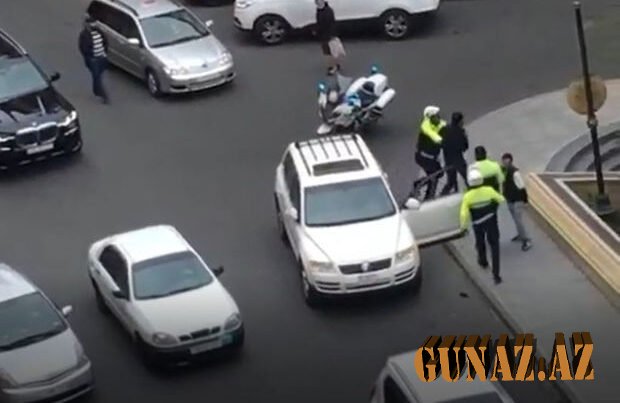 Bakıda polislə vətəndaş arasında insident