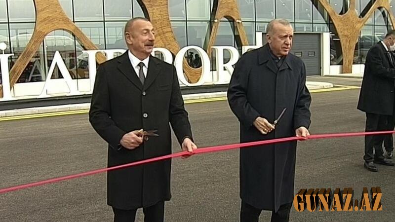 Prezidentlər Füzuli aeroportunun açılışını etdilər