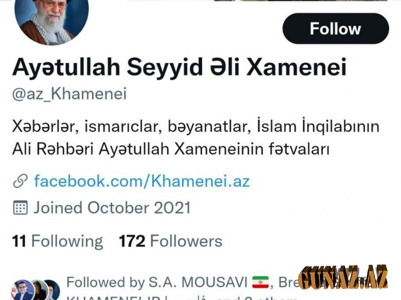 Xameneyi Azərbaycan dilində facebook və twitter hesabı açdı - FOTO