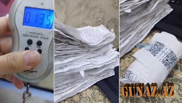 Azərbaycanda kassa çeki kilo ilə çəkilir?