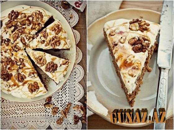 Çox rahat hazırlanan zərif tort