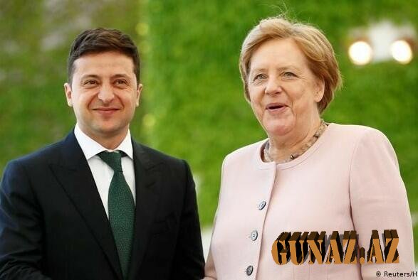 Merkel və Zelenski Donbasdakı vəziyyəti müzakirə etdi