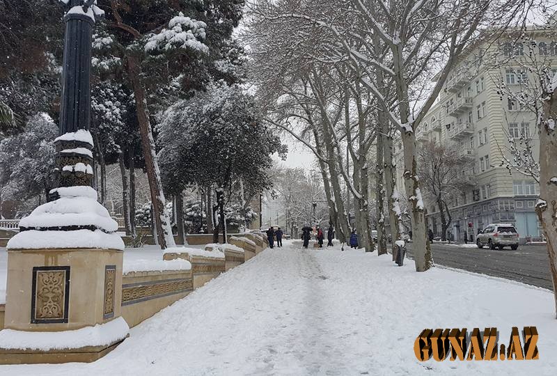 Sabah Bakıya intensiv qar yağacaq