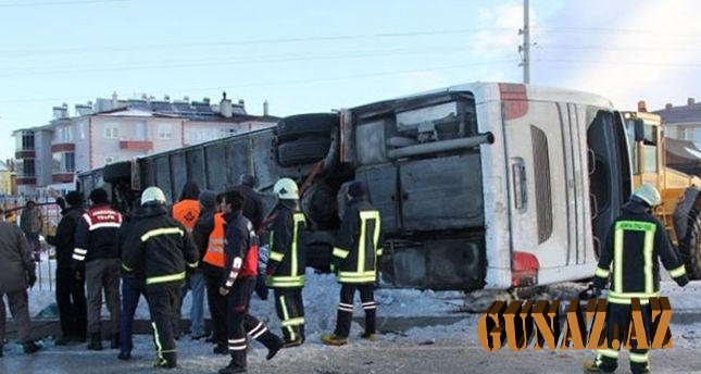 Türkiyədə ağır qəza: 25 nəfər yaralandı