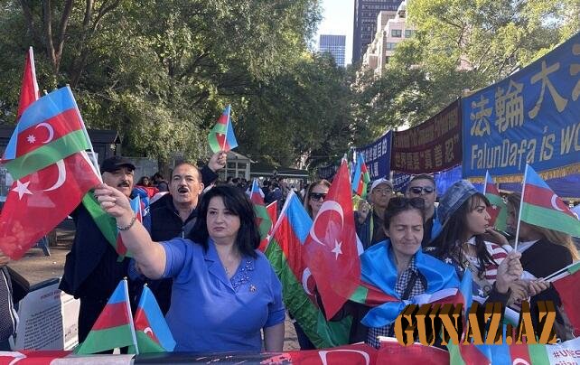 Azərbaycanlılar BMT-nin qarşısında aksiya keçirib