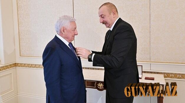 İlham Əliyev Qurbanova orden təqdim etdi