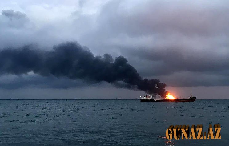 Türkiyə sularında gəmi yandı- ÖLƏN VAR