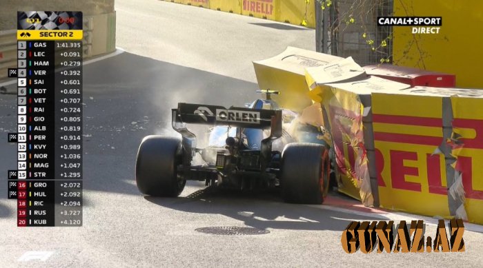 "Formula 1": Niderlandlı sürücü sıralama turunda qəza törədib