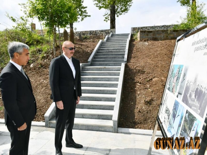 Prezident Mir Möhsün Nəvvabın məzarını ziyarət etdi