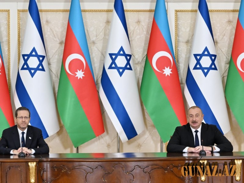 Azərbaycan və İsrail prezidentləri mətbuata bəyanatlarla çıxış etdilər