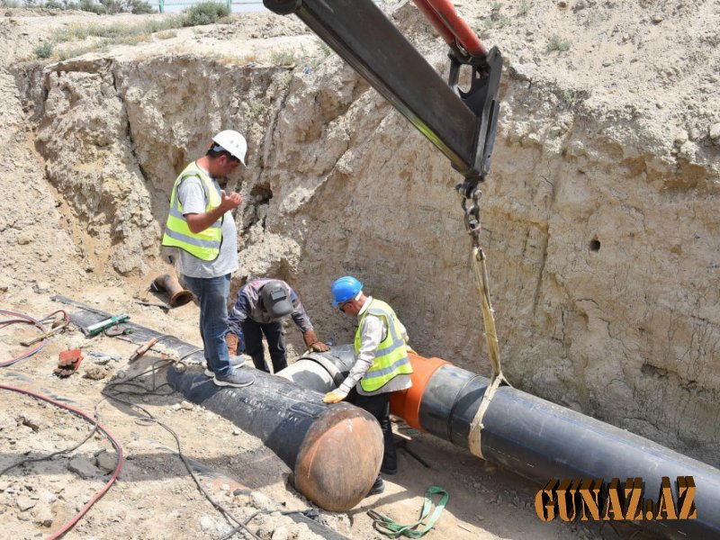 Neftçalaya çəkilmiş ikinci magistral su kəməri istismara verildi