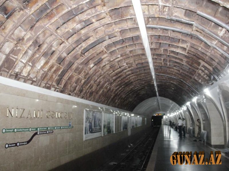 “Nizami” metrostansiyasının tavanında gücləndirmə tədbirlərinə başlanılıb - FOTO