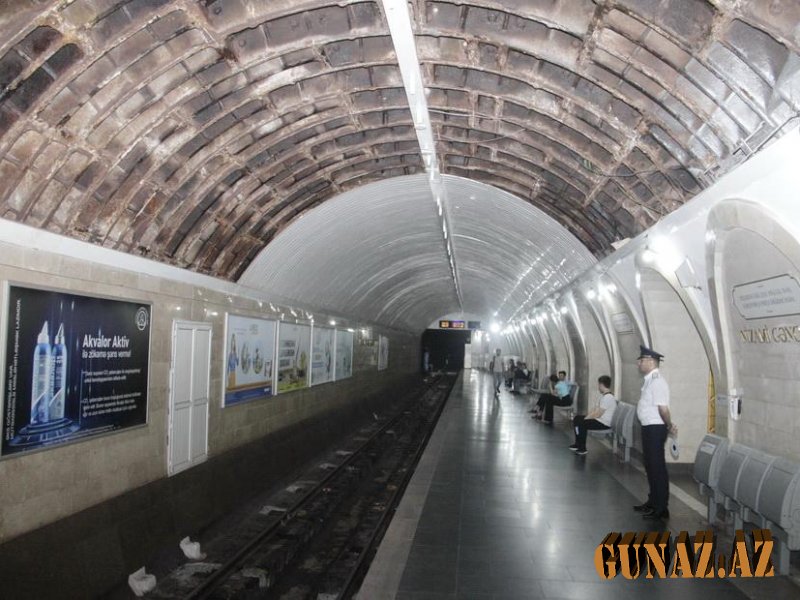 “Nizami” metrostansiyasının tavanında gücləndirmə tədbirlərinə başlanılıb - FOTO