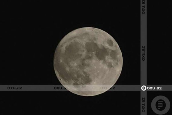 Bakıda ilin ikinci Super Ay hadisəsi yaşanıb - YENİLƏNİB + FOTO