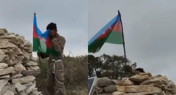 Xocalıya Azərbaycan bayrağı sancıldı