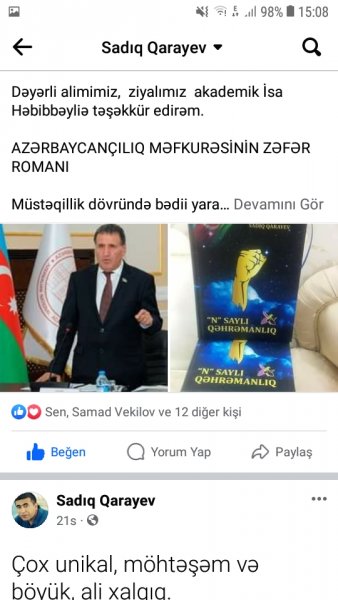 Azərbaycançılıq məfkurəsinin ZƏFƏR ROMANI