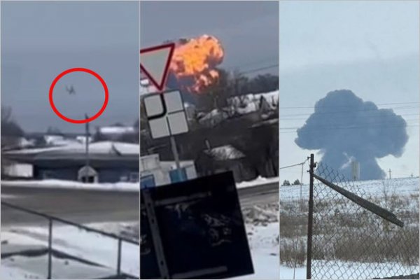 Rusiyada hərbi təyyarə yerə çırpıldı, onlarla insan öldü