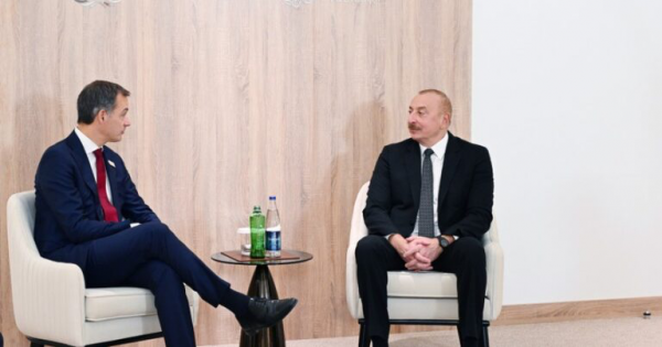 Prezident İlham Əliyev Belçikanın Baş naziri ilə görüşdü