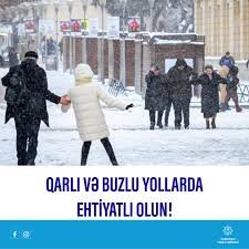 Sabah intensiv qar yağacaq, yollar buz bağlayacaq