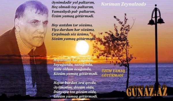 İnsanlığı xatırladan şair – Nəriman Zeynalzadə. Adilə NƏZƏR YAZIR