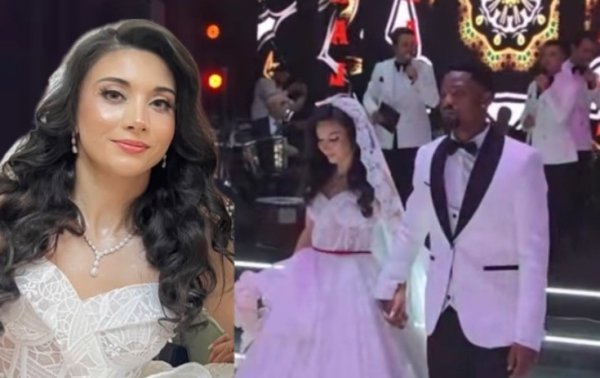 Lamiyənin afrikalı idmançı ilə toyundan FOTO