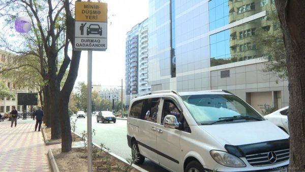 Yeni təyin olunan "minib-düşmə" yerlərində sürücülər CƏRİMƏLƏNİR? VİDEO