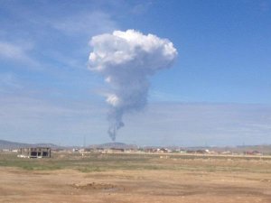 Bakıda vulkan püskürdü