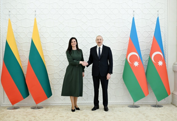 Prezident İlham Əliyev Litvanın Baş nazirini qəbul edib