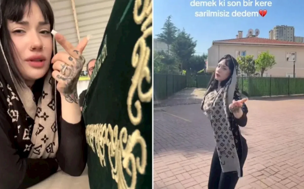 Babasının meyiti ilə tiktok çəkdi