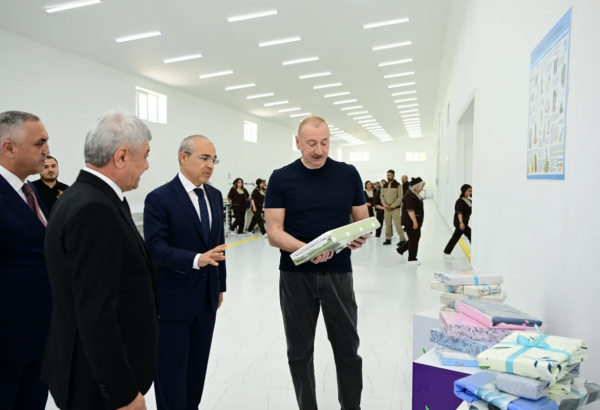 Xocalı şəhərində "Qarabağ Tekstil Evi" MMC istifadəyə verilib