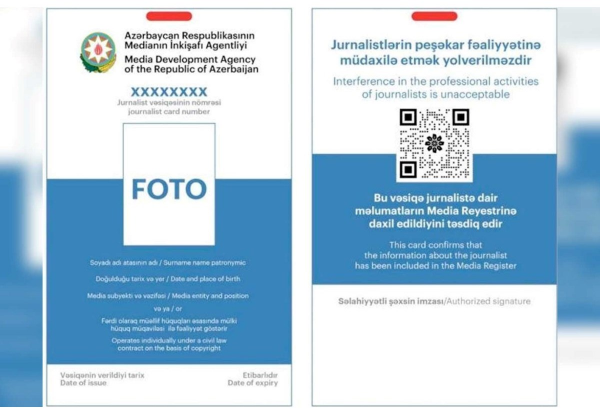Jurnalist vəsiqəsinin verilməsinə və dəyişdirilməsinə görə ödəniş ləğv edilir