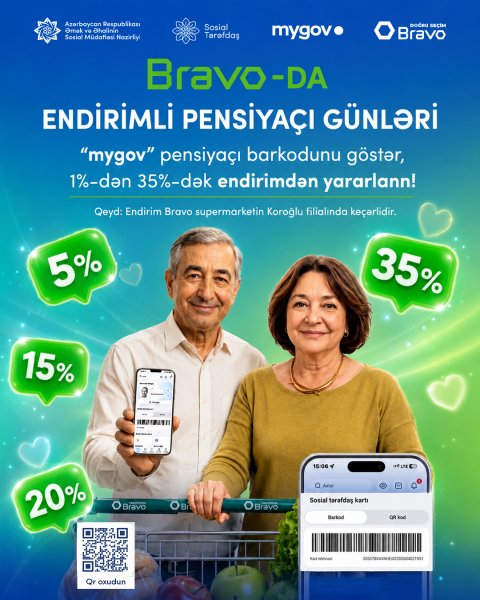 “Endirimli Pensiyaçı Günləri” kampaniyası başlayır
