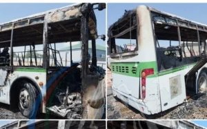 Naxçıvanda avtobus YANDI